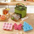 2-in-1 Large Capacity Ice Mold & Storage Bin Set 🧊(More fun and better than it looks on video✨)