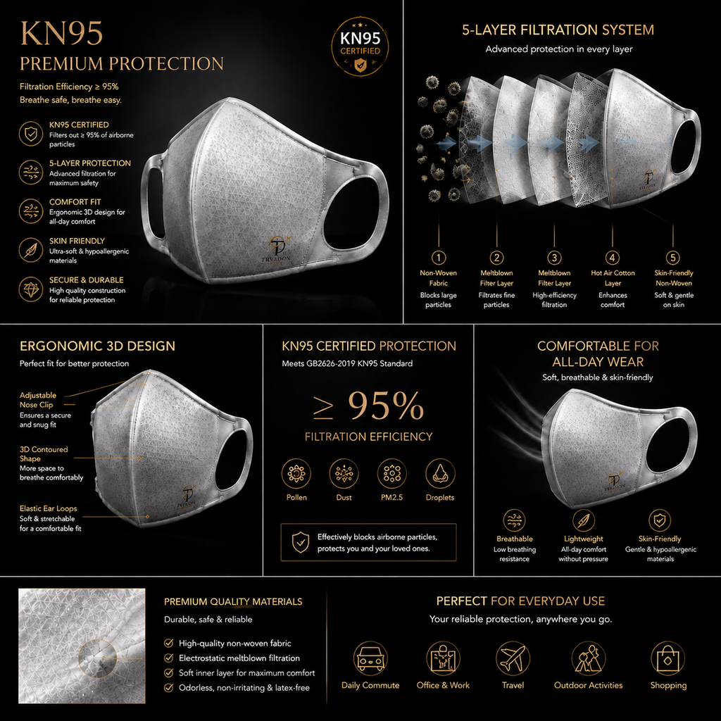 TRYADON AeroShield™ KN95 🚚 FREE Shipping