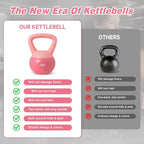 Soft Kettlebell 10-50LBS Safe Strength Training Kettlebell Anti-Slip Grip Weight for Home Workouts and Men/Women/Beginners