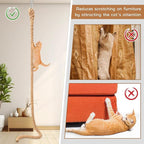 2" x 9.84Ft Cat Climbing Jute Rope with Hook for Wall & Ceiling