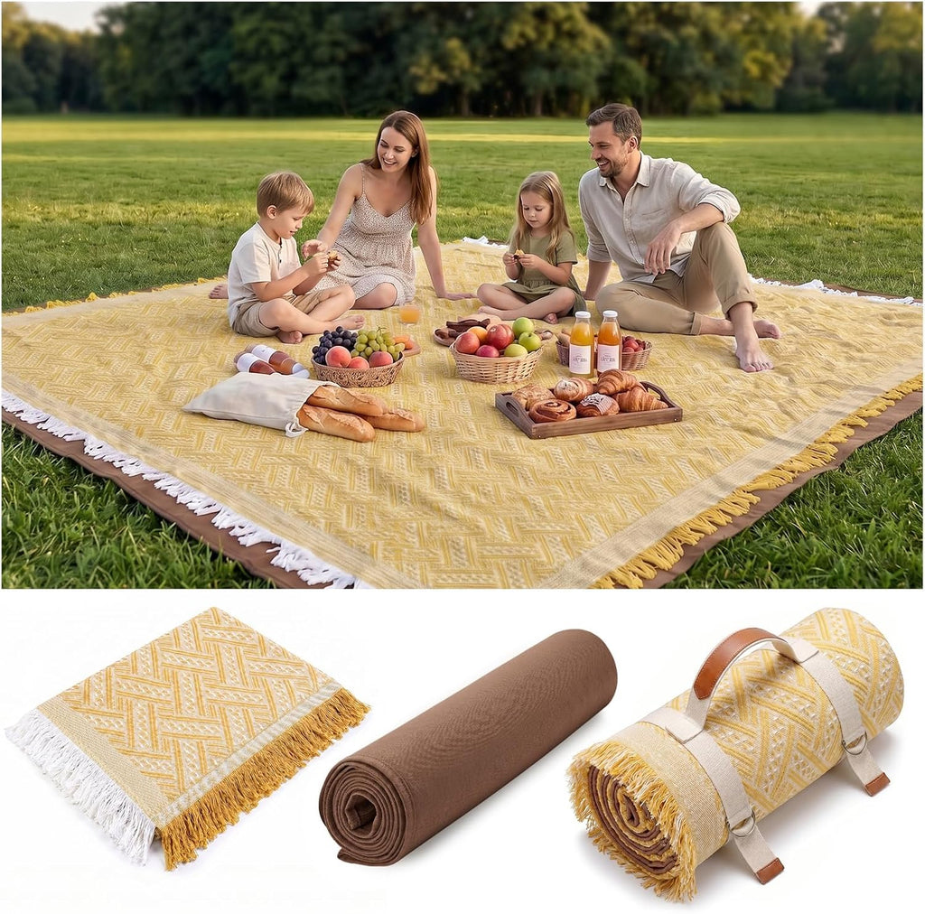 2 in 1 Extra Large 80"* 80" Rug Picnic Waterproof