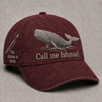 ⚓🐋 Call Me Ishmael MOBY-DICK Embroidered Vintage Cap
