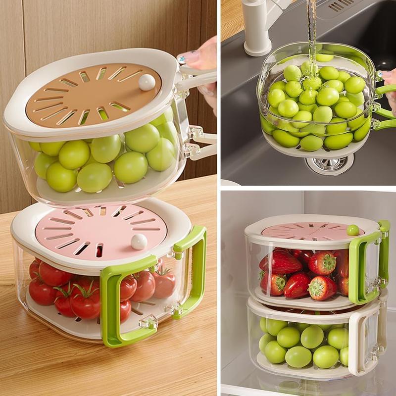 20 Pack 2-in-1 Kitchen Colander Basket Set – Wash, Drain & Store Your Food Effortlessly