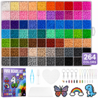 264 Colors Ultimate Fuse Beads Kit – 300,000+ Pieces DIY Pixel Art Craft Set for Kids & Adults